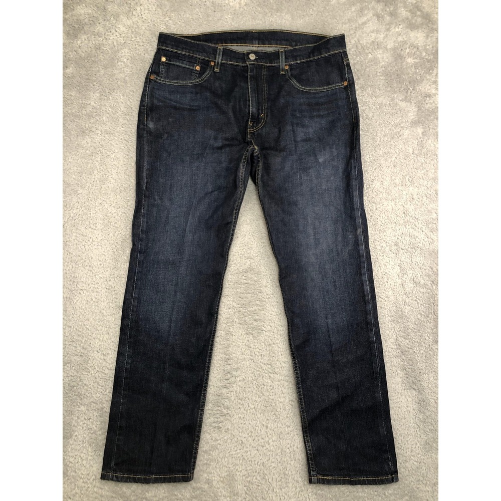 Levi's 502 Jeans Mens 37x32 (Tag 36x32) Taper Fit Blue Denim